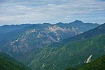 半月山駐車場から袈裟丸山と皇海山