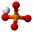 Aromatic ball and stick model of hydrogenphosphate