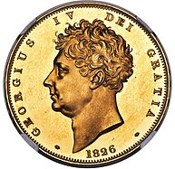 Gold coin showing a man's bust