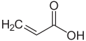 Strukturformel för akrylsyra