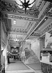 Lobby of Bellevue-Stratford Hotel, Philadelphia, Pennsylvania (1902–04).
