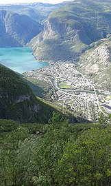 Øvre Årdal with Blåberg in the background