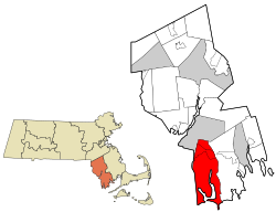 Location in Bristol County in Massachusetts