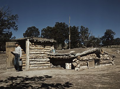 Dugout, by Russell Lee (restored by Durova)