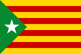 Estelada verda, green version used by ecologists and animalists