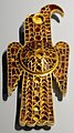 One of a pair of brooches in the shape of an eagle that are both 12 cm long (GNM)