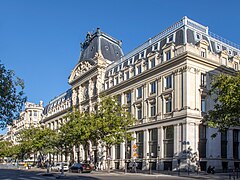 La façade du bâtiment sur le boulevard des Italiens.