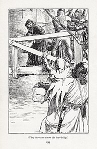 The Treasure and the Law, Plate 2 at Puck of Pook's Hill, by H. R. Millar (restored by Adam Cuerden)