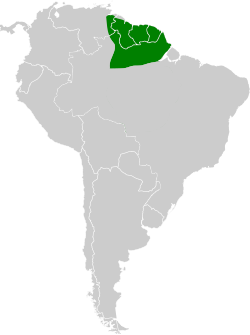 Distribución geográfica del trepatroncos piquirrojo.