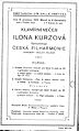 Premiere of Dvořák's Piano Concerto in G minor, Op. 33, reworked by Vilém Kurz, 9 December 1919, Ilona Kurzová, Czech Philharmonic Orchestra conducted by Václav Talich