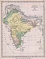 The Indian peninsula in 1760, three years after the Battle of Plassey, showing the Maratha Empire and other prominent political states.