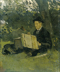 Jan Verkade Painting Under a Tree