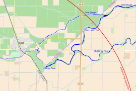 Map of California High-Speed Rail's Kings River Viaduct