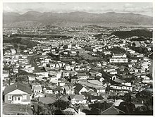 Vue aérienne d'une ville.