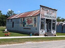 Madge's Cafe, a landmark in Millerton, Iowa