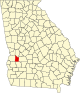 State map highlighting Webster County