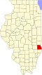 State map highlighting Crawford County