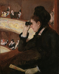 In the Loge, by Mary Cassatt
