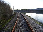 A section of the Namsos Line running along Namsen in 2007