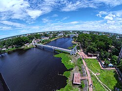 A view of Kishoreganj and the Narsunda River from a watch-tower