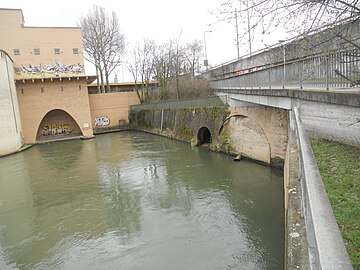 Überlauf des Nesenbach-Hauptsammlers in den Neckar