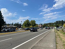 Intersection between Coal Creek Parkway and Newcastle Way, looking northwest towards Bellevue