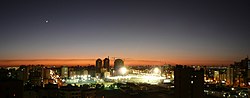 Thamir Stadium at Night, in Salmiya