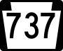 Pennsylvania Route 737 marker