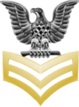 Version with Good Conduct Variation (Gold chevrons)