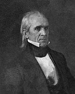 Black-and-white photographic portrait of James K. Polk