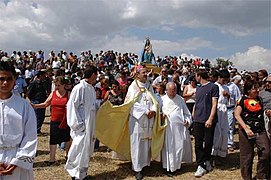 L'archevêque Francescantonio Nolè à la procession de N.D. d'Anglona