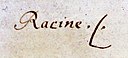 Assinatura de Jean Racine