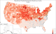 Republican presidential election results by county