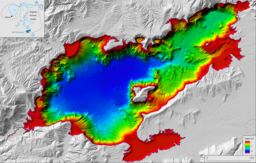 Bathymetric map of Lake Rotomahana