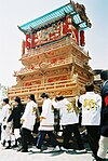 愛媛県西条市の楽車（舁き山車）（2005年5月、香川県高松市のイベント参加会場）