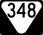 State Route 348 marker