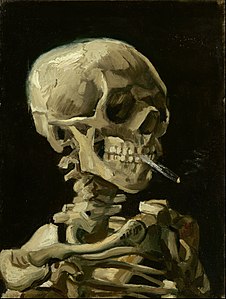 Skull of a Skeleton with Burning Cigarette, by Vincent van Gogh