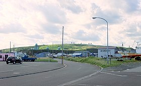 野寒布岬付近から見た分屯地