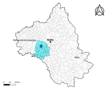 Boussac dans l'intercommunalité en 2020.