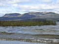 Mount Tarawera standing behind Lake Tarawera