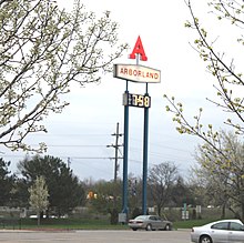 Arborland sign on Washtenaw Ave.