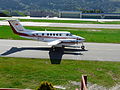 Beechcraft Super King Air 200 (HB-GJM) à l'aéroport de Sion en 2009