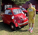 BMW Isetta 300, next to 167 cm (5'6") young man