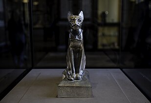 Cat statue of Bastet in the Louvre