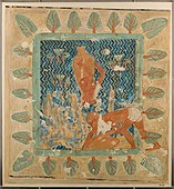 Brickmakers getting water from a pool; c. 1479–1425 BC; tempera on paper; from the tomb of Rekhmire; Metropolitan Museum of Art