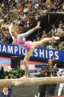 Слоан на бревне, Чемпионат США 2008 г.