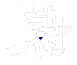 Location within the city of Spokane