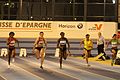 Meeting 2012, 60 m, avec Myriam Soumaré, marraine de l'édition.