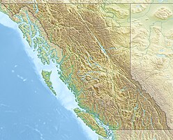 Map showing the location of Nisga'a Memorial Lava Bed Provincial Park