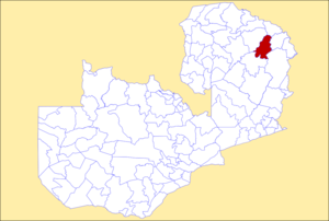 District location in Zambia